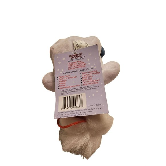 Vintage Rudolph the Red Nose Reindeer "Abominable Snowman" Plush Ornament - Picture 3 of 5